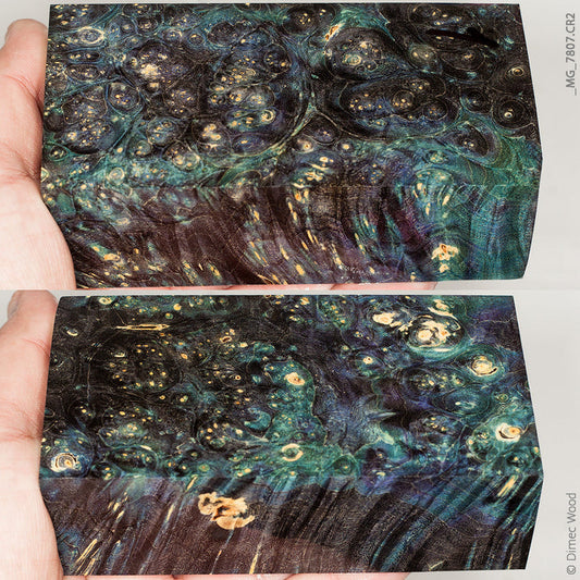 Stabilized wood box elder burl block