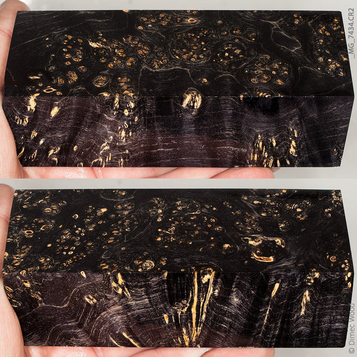 Stabilized wood box elder burl block