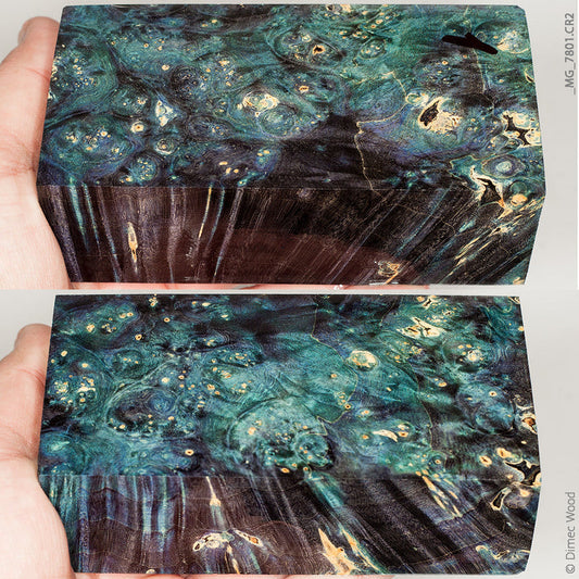 Stabilized wood box elder burl block