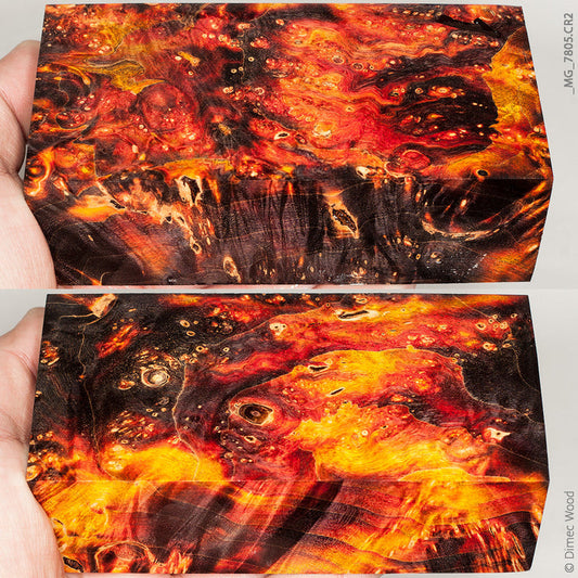 Stabilized wood box elder burl block