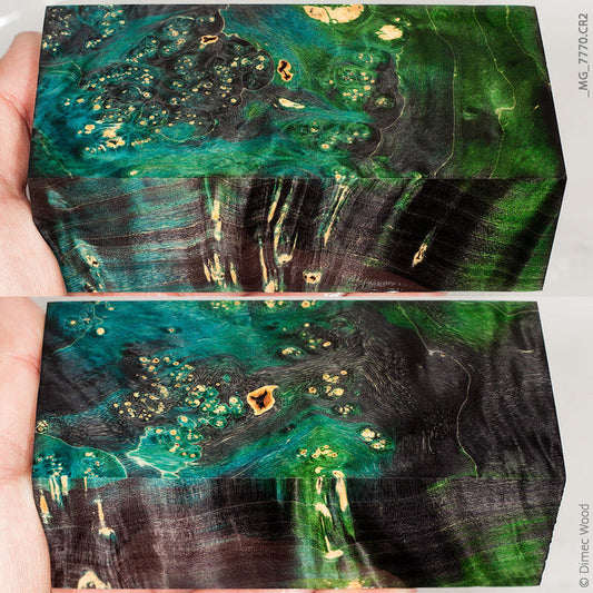 Stabilized wood box elder burl block