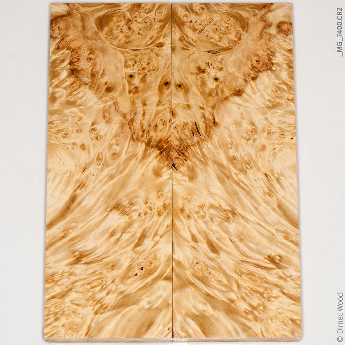Stabilized wood box elder burl panels