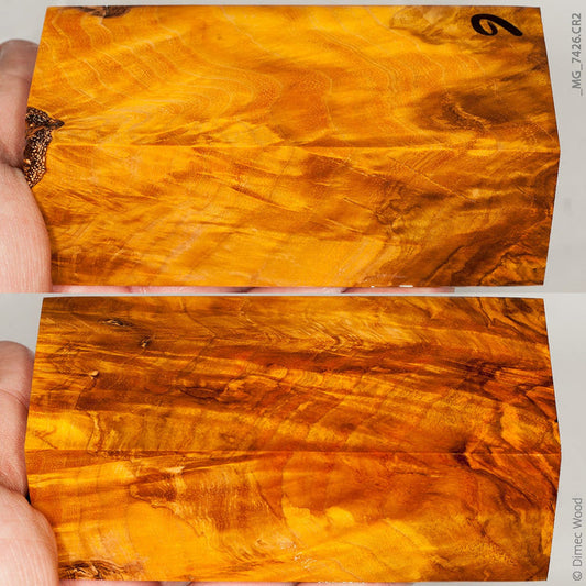 Stabilized wood white ash burl block