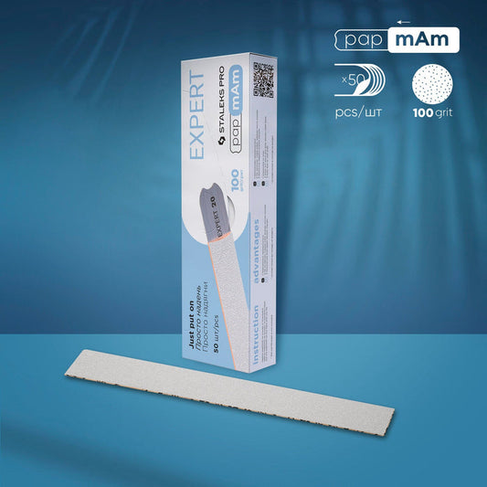 Staleks Disposable white files papmAm EXPERT 22 100 grit (50 pcs) Nail file Staleks