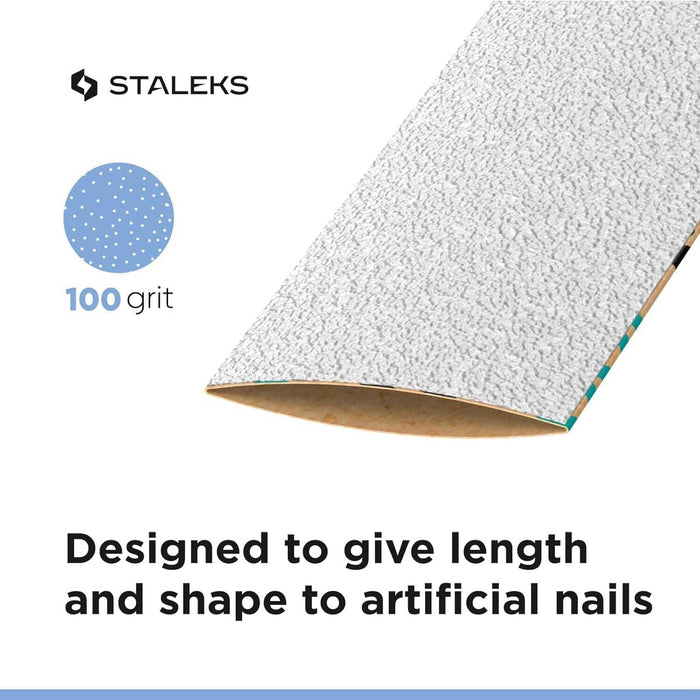 Staleks Disposable white files papmAm EXPERT 22 100 grit (50 pcs) Nail file Staleks