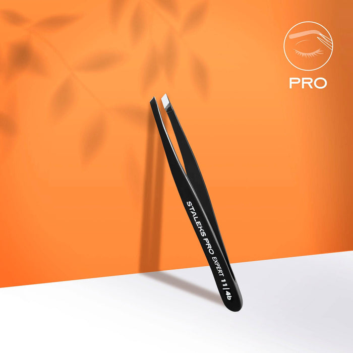 Staleks Eyebrow tweezers EXPERT 11 Type 4 Black (narrow slant) Eyebrow tweezers Staleks