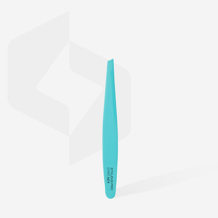 Staleks Eyebrow tweezers EXPERT 65 Type 4 (slant, blue) Eyebrow tweezers Staleks