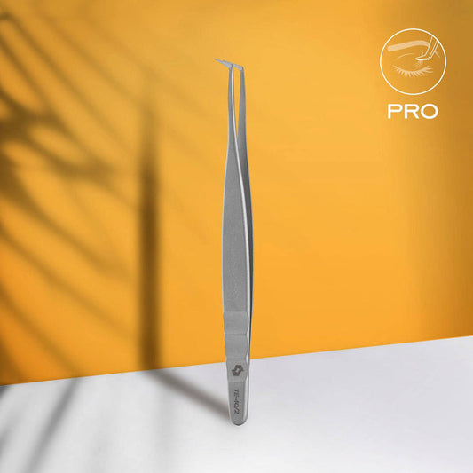 Staleks Professional Eyelash tweezers EXPERT 40 TYPE 2 (L-shaped,70') Eyebrow tweezers Staleks