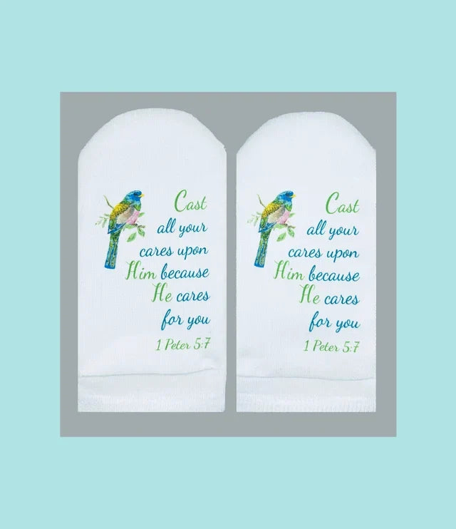 Standing on the Word - Socks - Cast your Cares - Findlay Rowe Designs