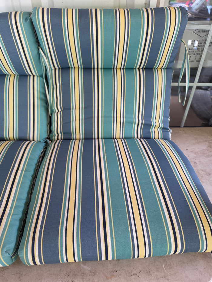 Striped Pair of Hampton Bay Outdoor Chair Cushions