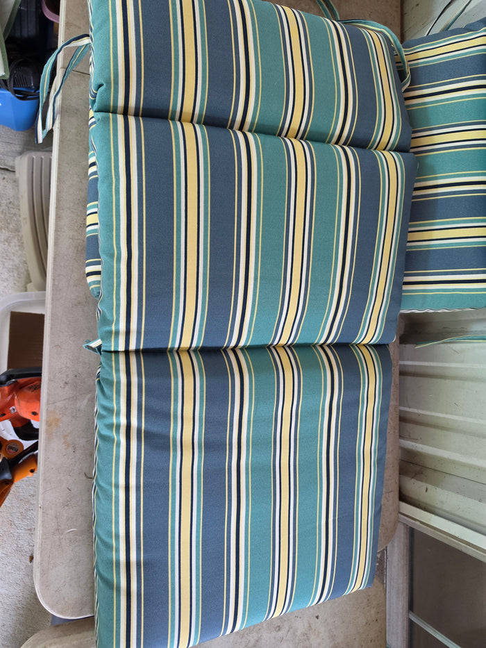 Striped Pair of Hampton Bay Outdoor Chair Cushions