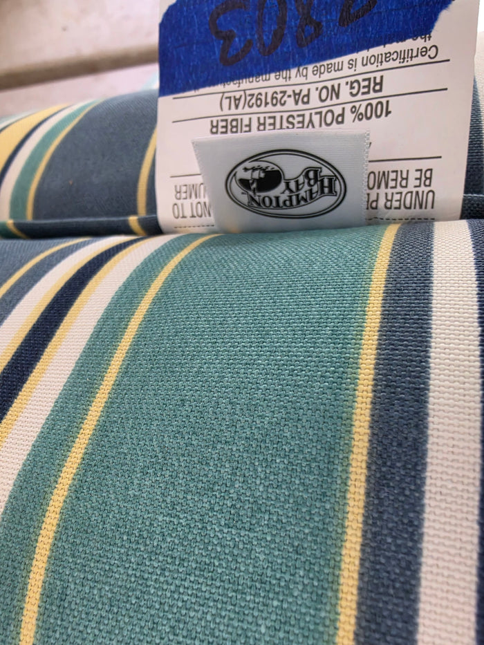 Striped Pair of Hampton Bay Outdoor Chair Cushions