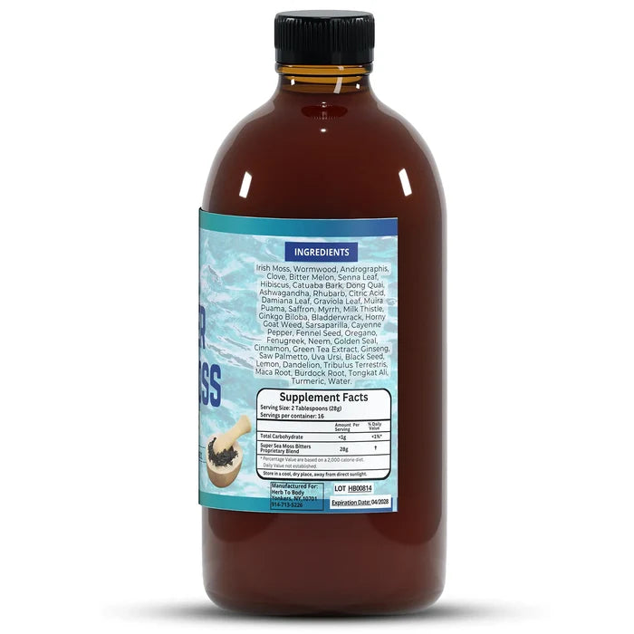 Super Sea Moss Bitter - Herbal Tonic - 16oz Bottle