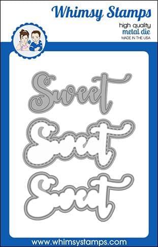 Sweet Word and Shadow Die Set - Whimsy Stamps