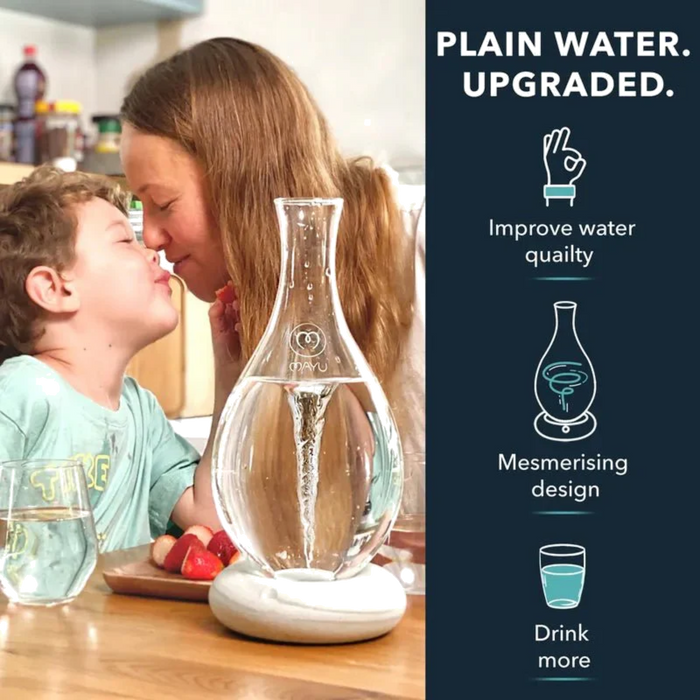 Swirl Structured Water Carafe - Earth Base