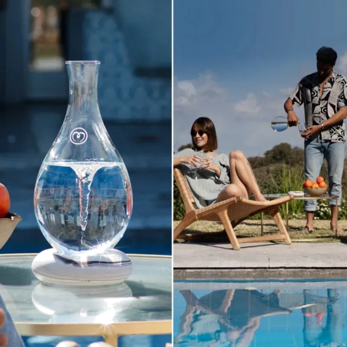 Swirl Structured Water Carafe - Earth Base