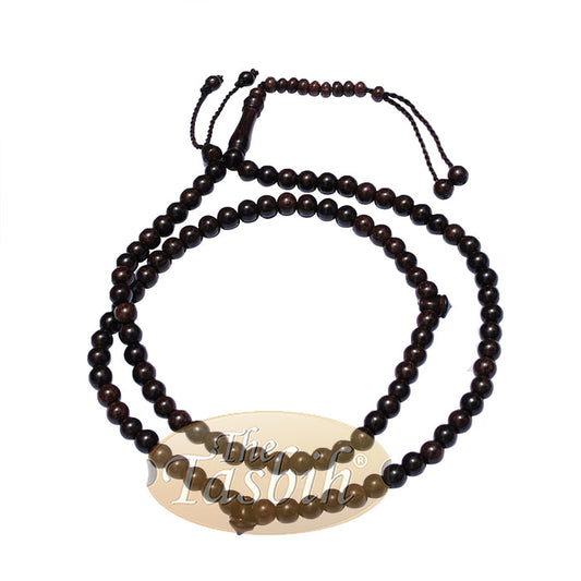 Tamarind Wood Rosary 8 mm-Bead Dense Wood Tasbih with 99-Beads
