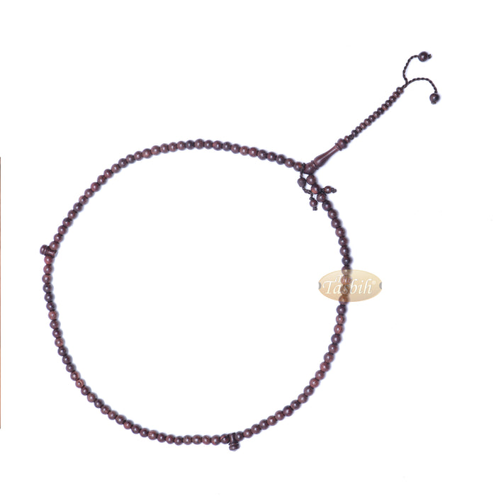 Tamarind Wood Rosary 8 mm-Bead Dense Wood Tasbih with 99-Beads