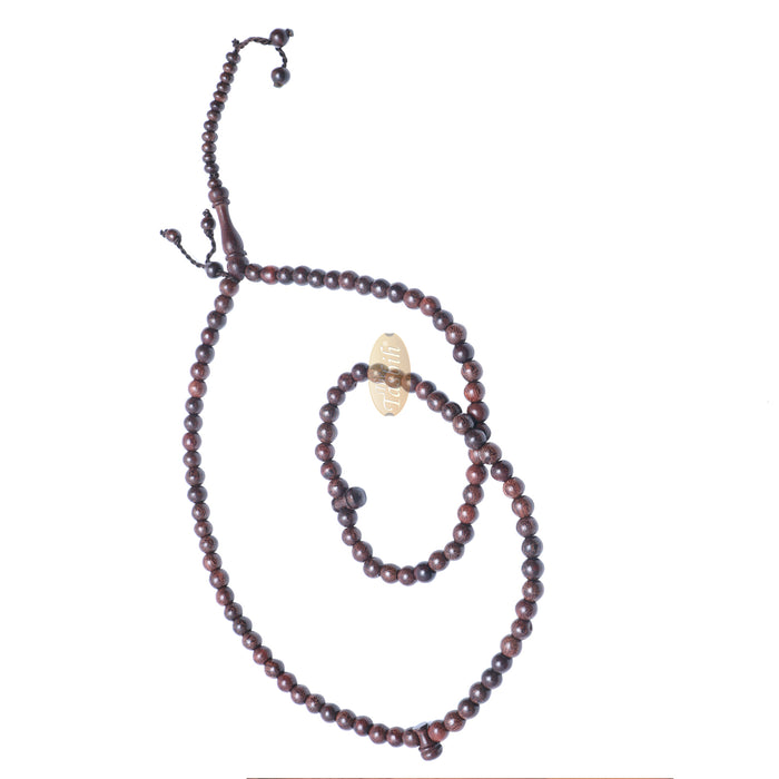 Tamarind Wood Rosary 8 mm-Bead Dense Wood Tasbih with 99-Beads