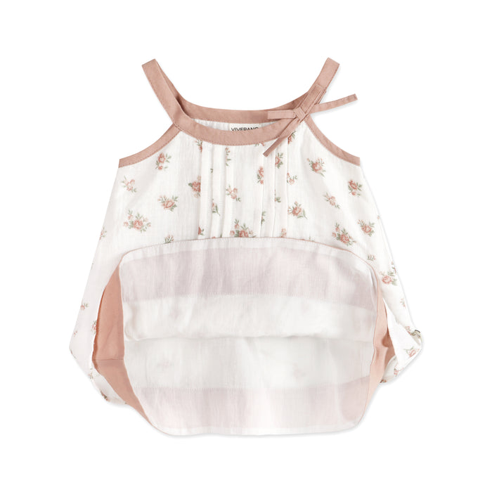 Tea Rose Floral Baby Dress Layer (Organic)