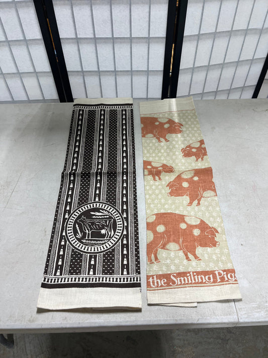 Tea Towel Lot J, 2 pc