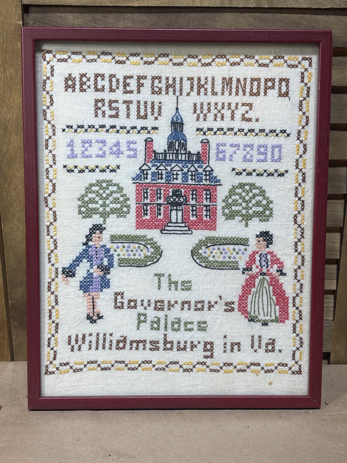The Governors Palace Cross Stitch Sampler