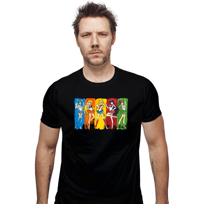 Daily_Deal_Shirts Fitted Shirts, Mens / Small / Black The Sailor Scouts