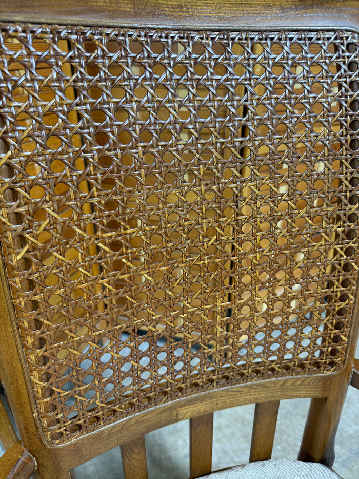 Thomasville Cane Back Arm Chair - see photos for condition