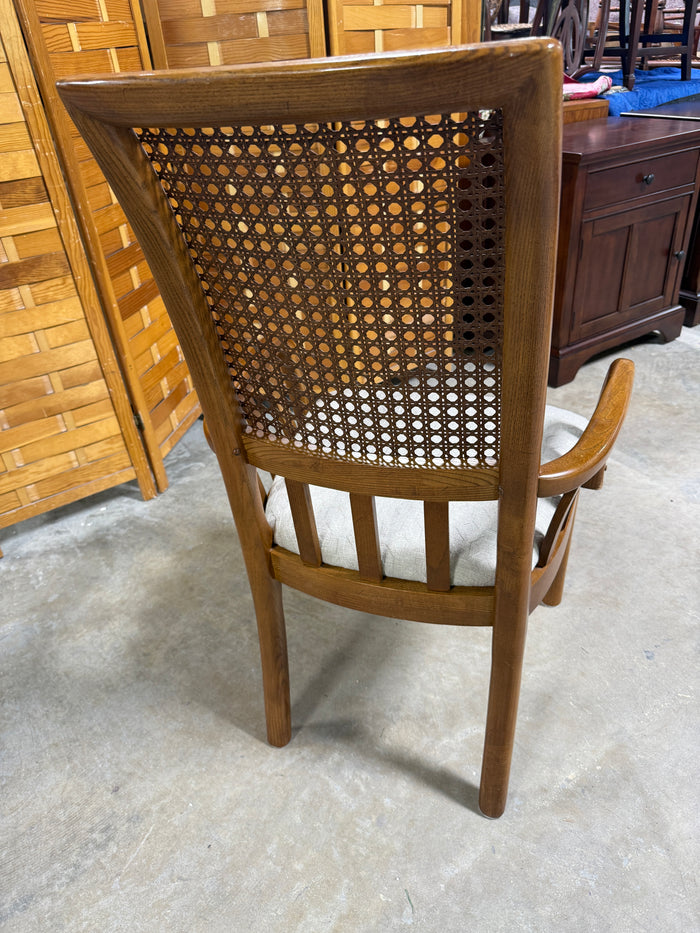 Thomasville Cane Back Arm Chair - see photos for condition