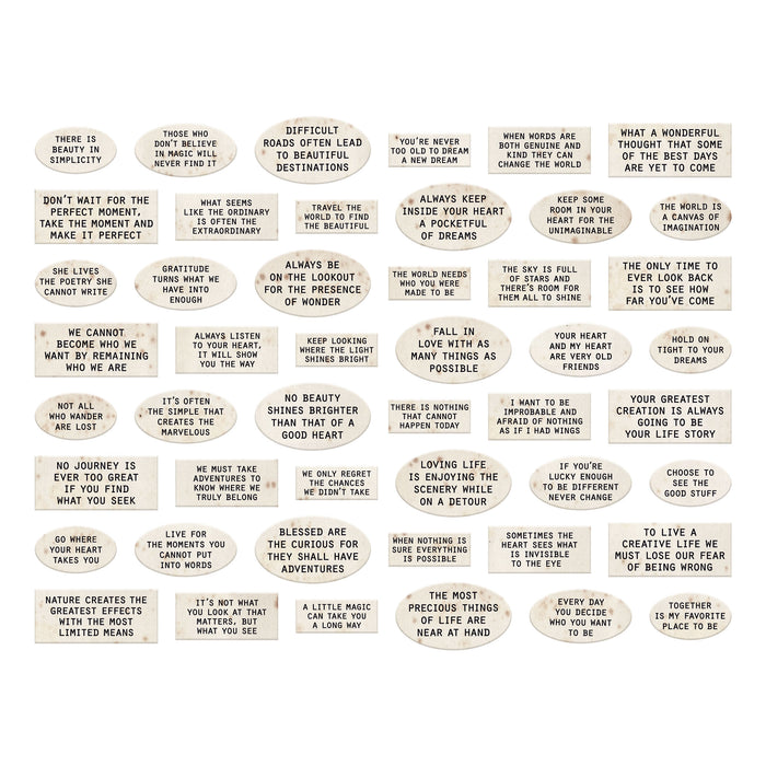 Tim Holtz Quote Chips, Labels