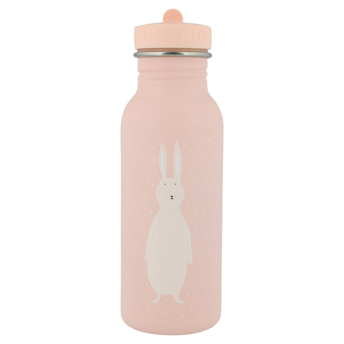 Trixie Frau Hase Trinkflasche 500 ml in Rosa – Edelstahl-Kinderflasche mit Tiermotiv und kindgerechtem Verschluss