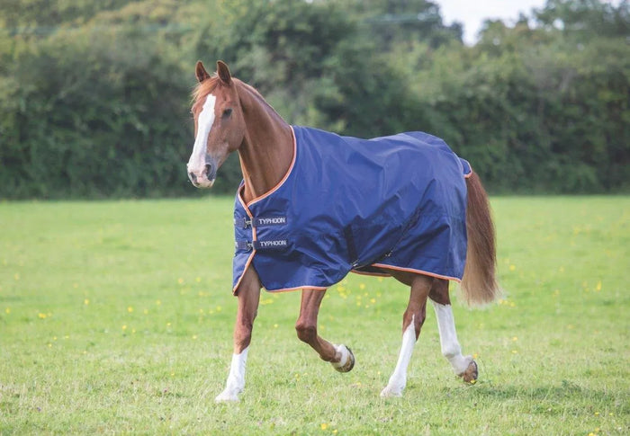 Typhoon 100 Combo Turnout Rug - Navy - 4'0"