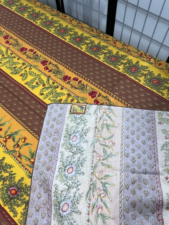 Vent du Sud Brown/Orange/Yellow Table Cloth 104" x 57"