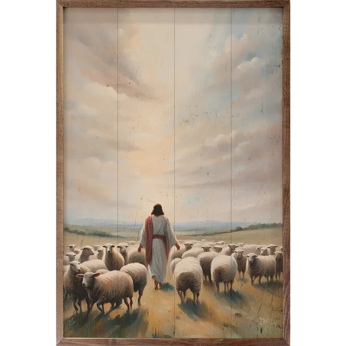 Walk With Jesus Sheep Sign
