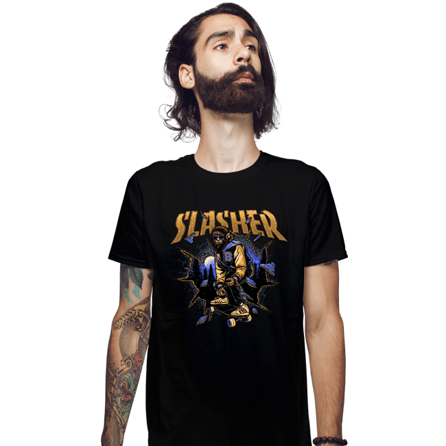Daily_Deal_Shirts Fitted Shirts, Mens / Small / Black Wolf Slasher