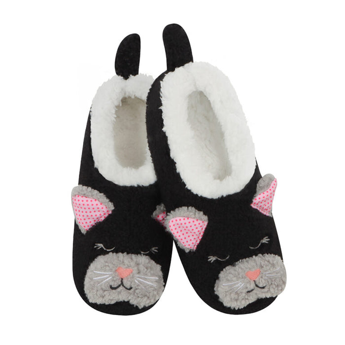 Women's Black Cat Barnyard Buddies Snoozies - Foot Coverings