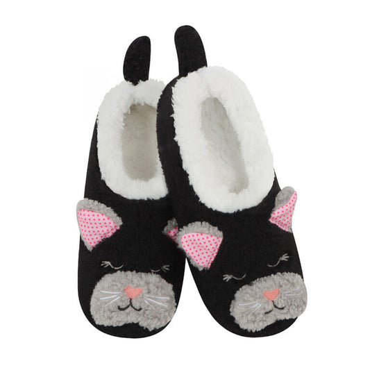 Women's Black Cat Barnyard Buddies Snoozies - Foot Coverings