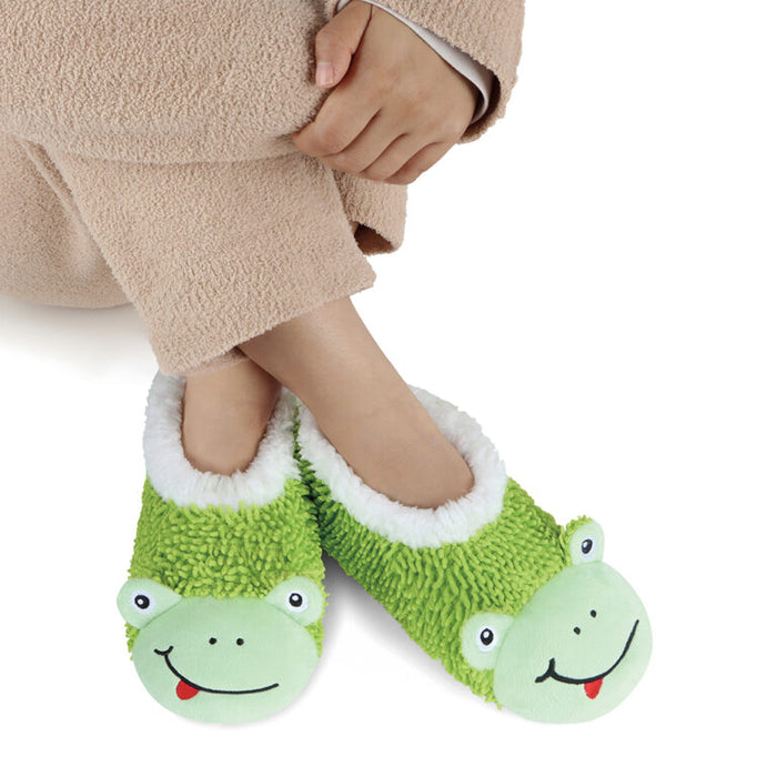 Women's Green Frog Whimsical Critters Snoozies - Foot Coverings