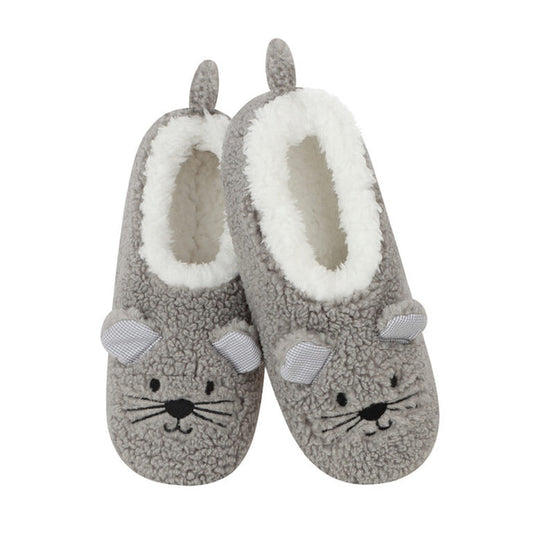 Women's Grey Mouse Barnyard Buddies Snoozies - Foot Coverings
