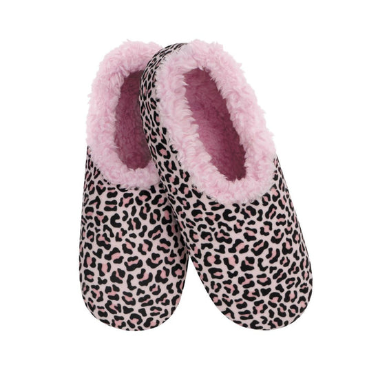 Women's Pink Leopard Snoozies - Foot Coverings