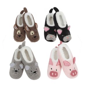 Women's Brown Puppy Barnyard Buddies Snoozies - Foot Coverings