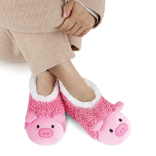 Women's Pink Pig Whimsical Critters Snoozies - Foot Coverings