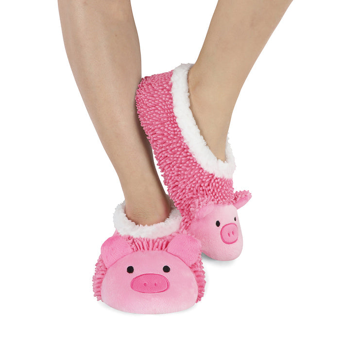 Women's Pink Pig Whimsical Critters Snoozies - Foot Coverings