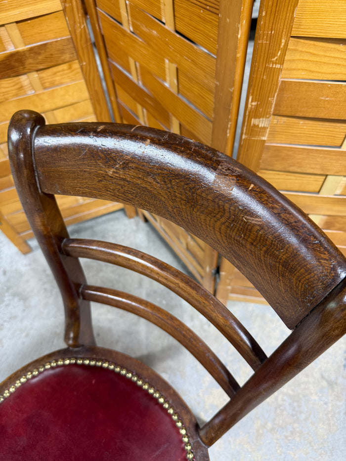 Wooden Chair with Nailhead Details