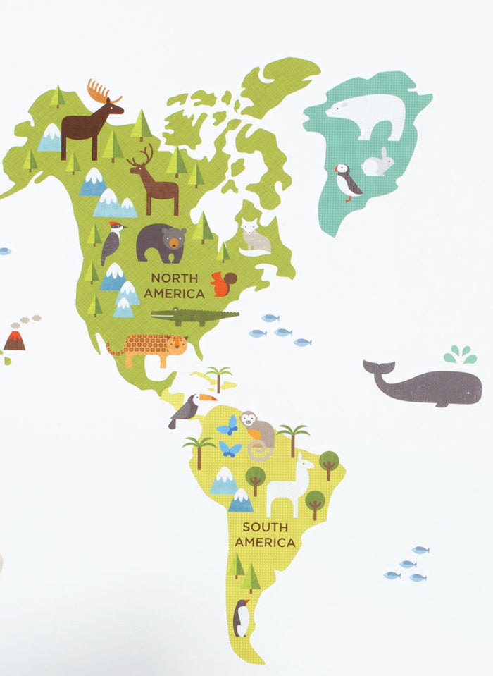 World Map Wall Decal