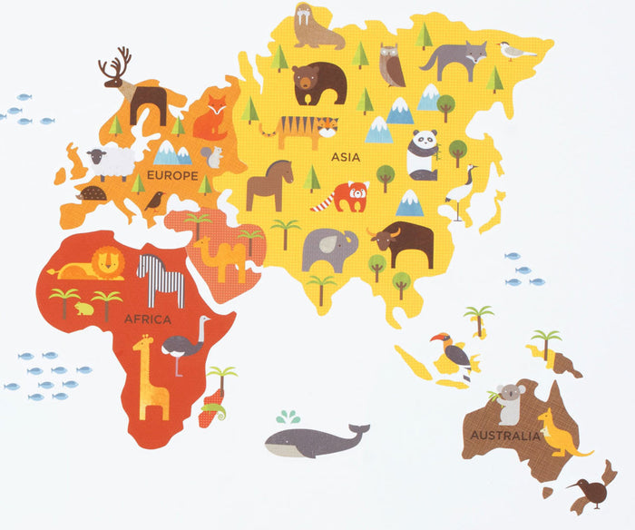 World Map Wall Decal