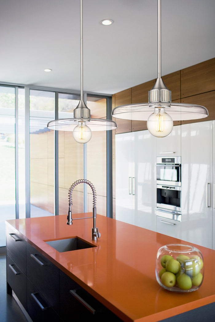 Pendant Z-Lite 821P14-BN Brushed Nickel Paloma 1 Light Pendant Z-Lite