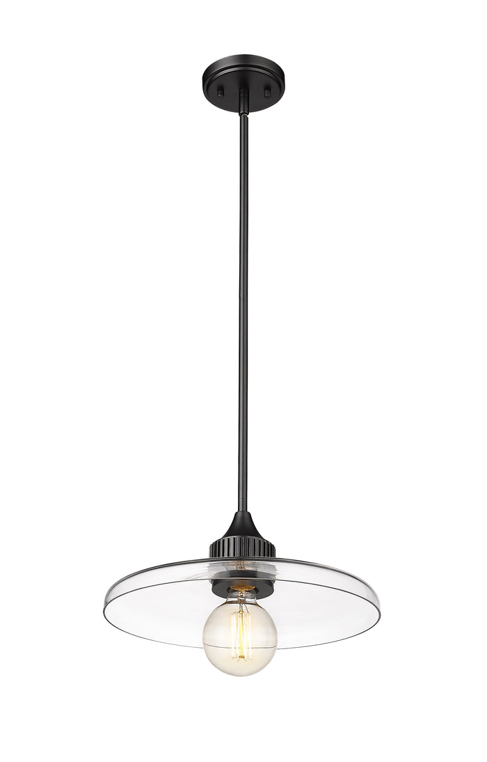 Pendant Z-Lite 821P14-MB Matte Black Paloma 1 Light Pendant Z-Lite
