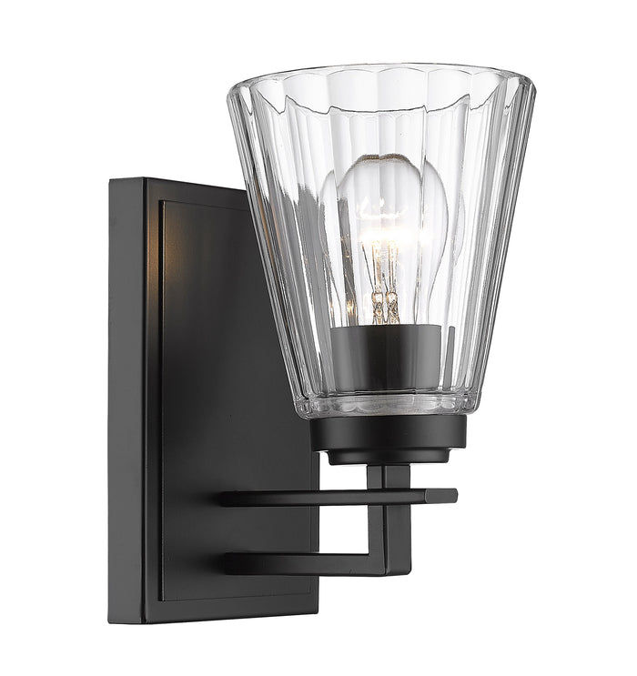 Wall Sconce Z-Lite 823-1S-MB Matte Black Lyna 1 Light Wall Sconce Z-Lite