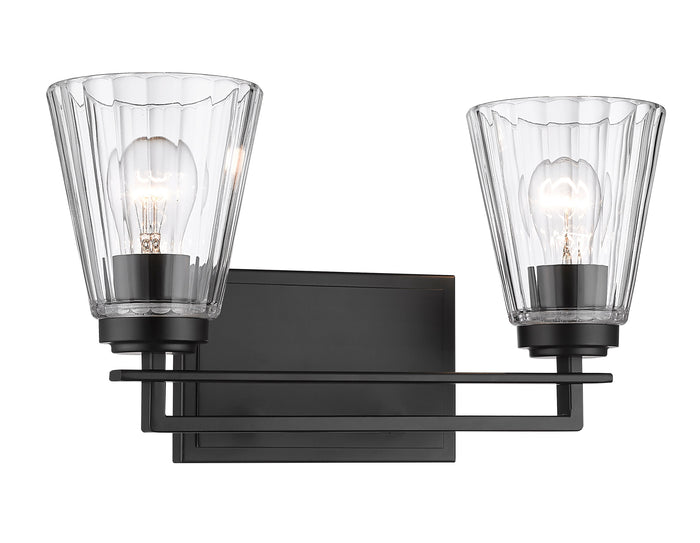 Vanity Z-Lite 823-2V-MB Matte Black Lyna 2 Light Vanity Z-Lite